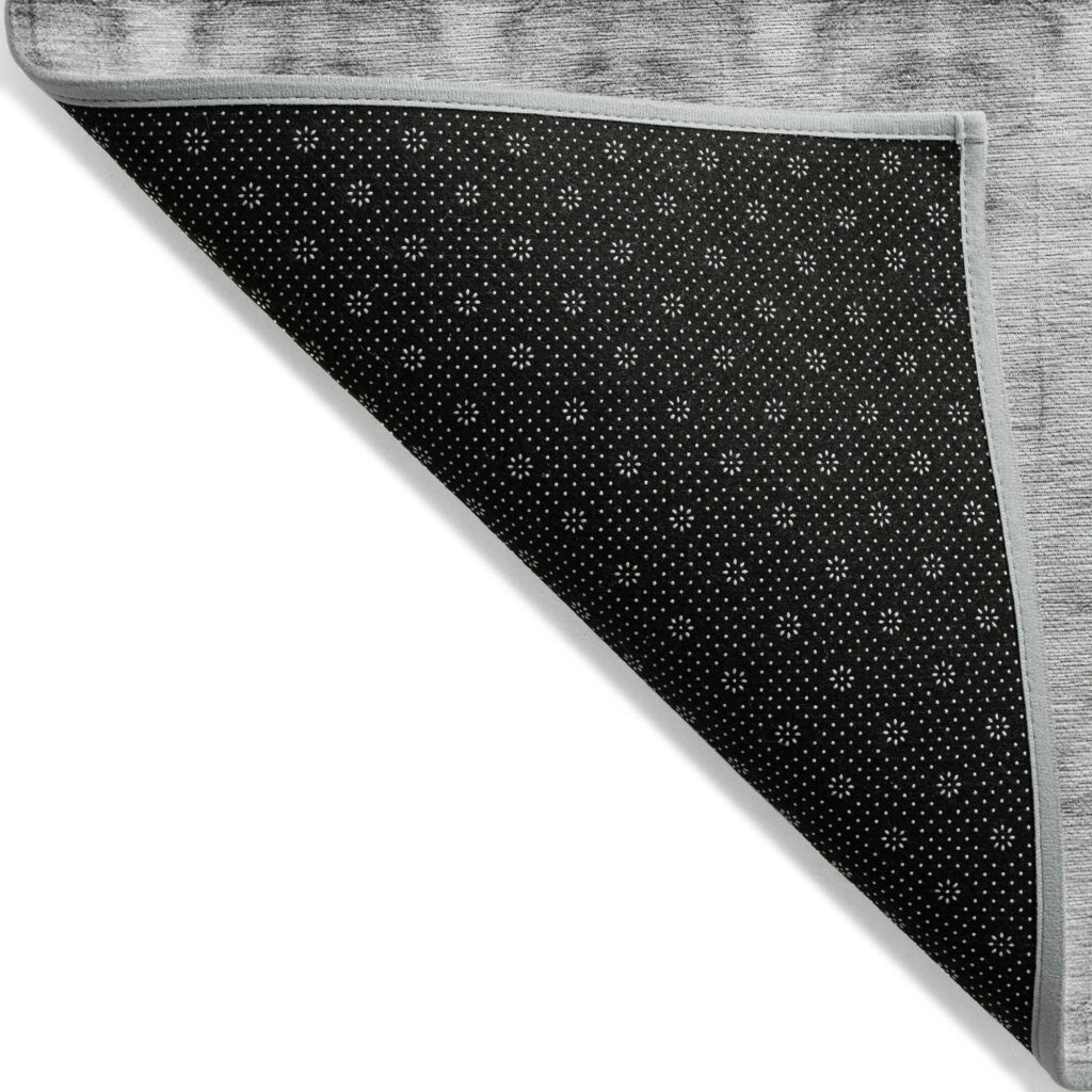 9' X 12' Silver And Gray Geometric Washable Indoor Outdoor Area Rug