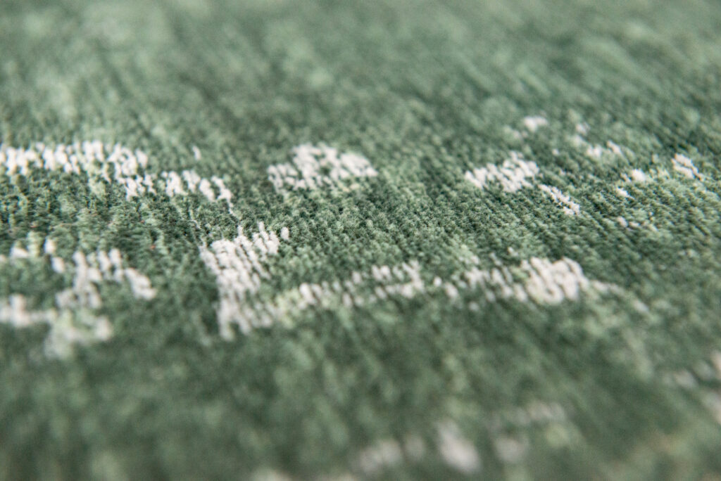 6' X 8' Gray and Green Medallion Non Skid Area Rug