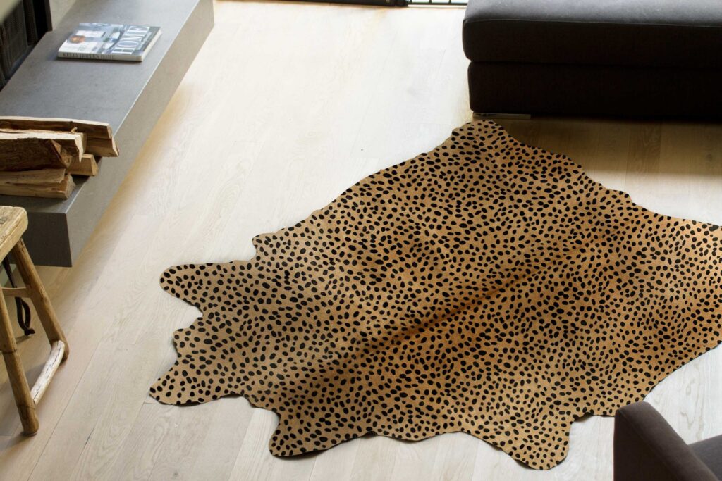 60" X 84" Cheetah Cowhide - Area Rug