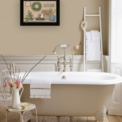 Farmhouse Bath I 3 Black Framed Print Wall Art