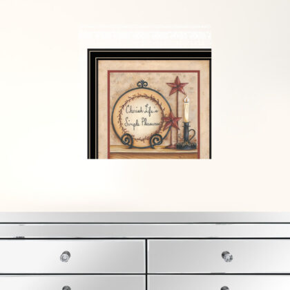 Simple Pleasures 3 Black Framed Print Wall Art