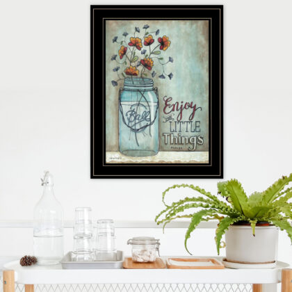 Enjoy The Little Things 2 Black Framed Print Wall Art