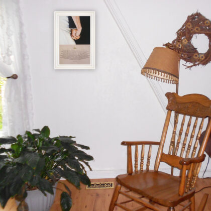 I DO 1 White Framed Print Wall Art