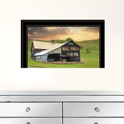 Mail Pouch Barn 5 Black Framed Print Wall Art