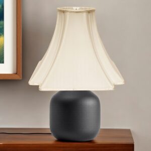 16" Ivory Slanted Notch Square Shantung Lampshade