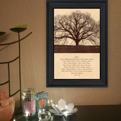 Life Is 6 Black Framed Print Wall Art