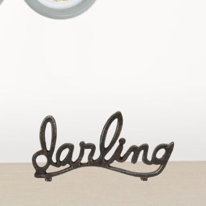 5" Black Cast Iron Hand Painted Darling Tabletop Sculpture