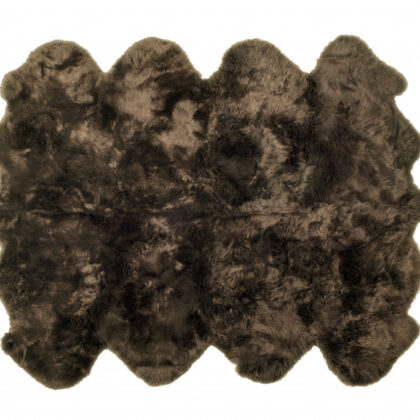 6' X 6' Chocolate Wool Sheepskin Handmade Area Rug