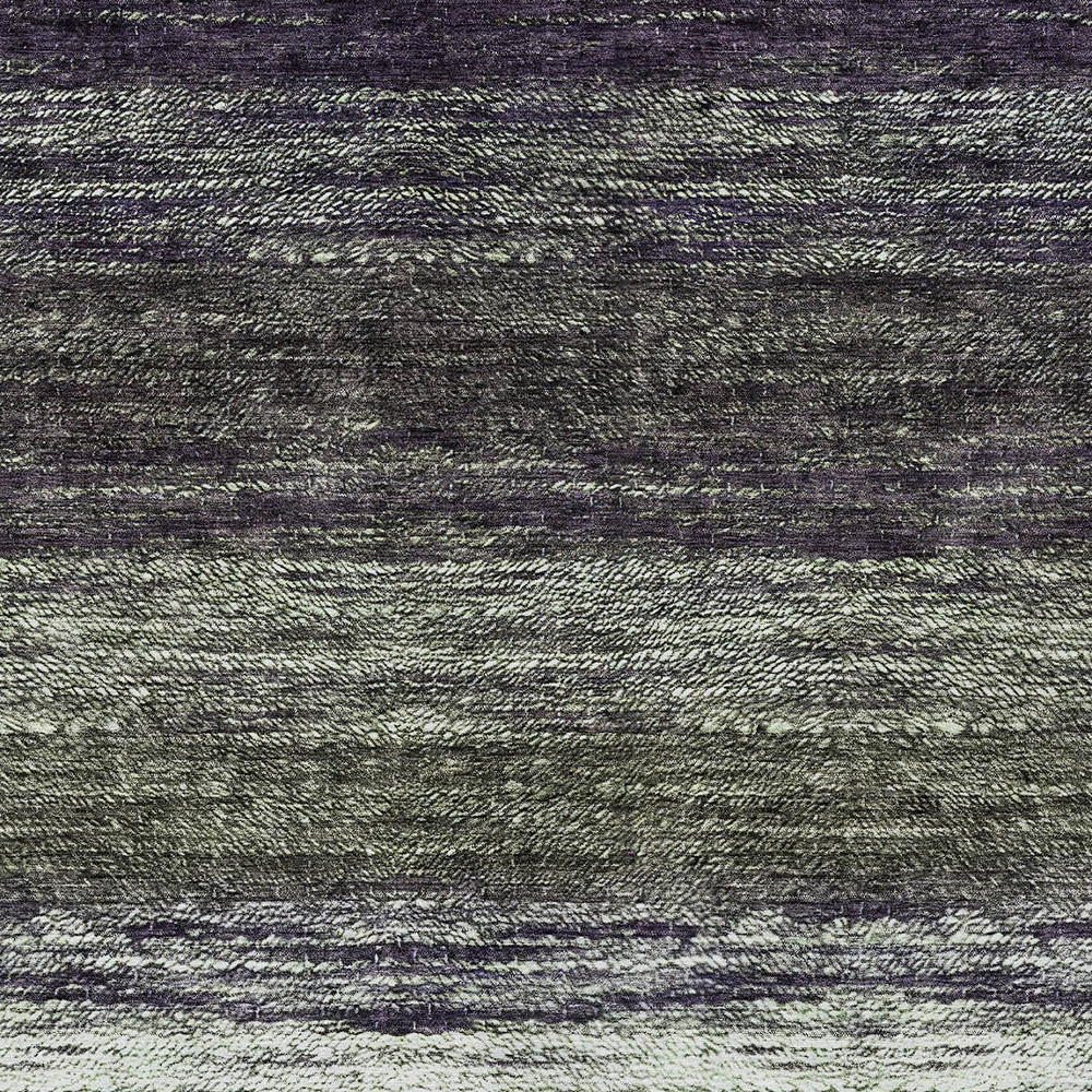 3' X 5' Green Ivory And Purple Ombre Washable Indoor Outdoor Area Rug