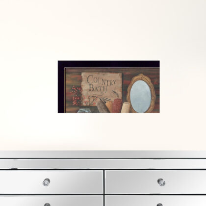 Set Of Four Bathroom 2 Black Framed Print Bathroom Wall Art