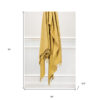 Yellow Knitted 100% Cotton Throw Blanket
