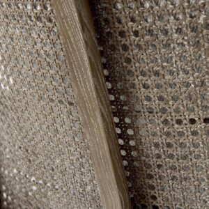 29" Cream And Brown Boucle Arm Chair And Toss Pillow