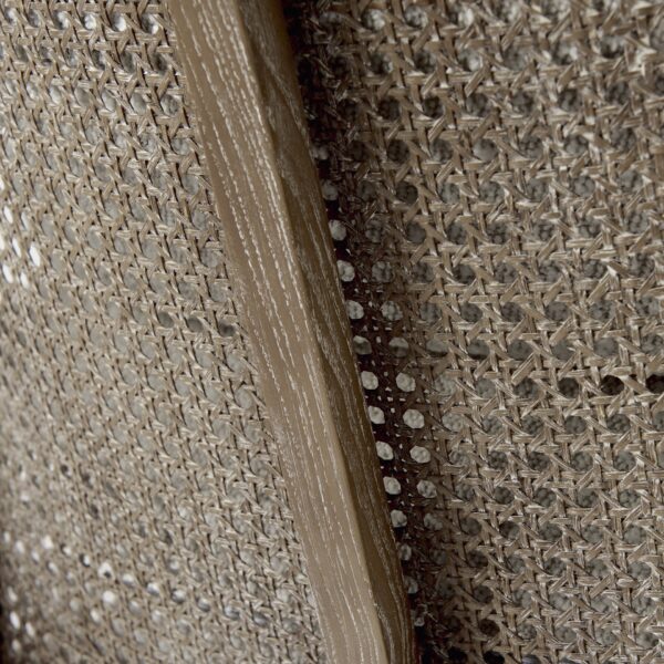 29" Cream And Brown Boucle Arm Chair And Toss Pillow