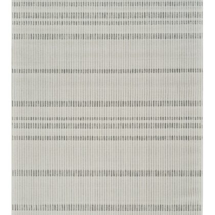 5' X 7' Cream and Beige Striped Distressed Indoor Outdoor Area Rug