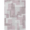 10' X 14' Blush Gray And Ivory Abstract Washable Indoor Outdoor Area Rug