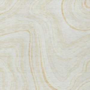 3' X 5' Ivory Beige And Tan Abstract Washable Indoor Outdoor Area Rug