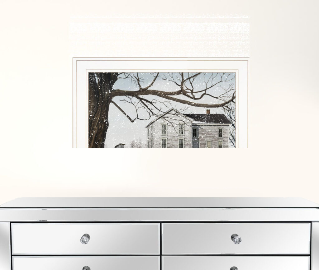 A Little Snow House 2 White Framed Print Wall Art