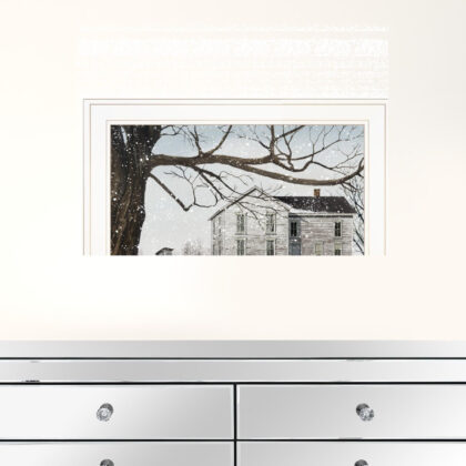 A Little Snow House 2 White Framed Print Wall Art