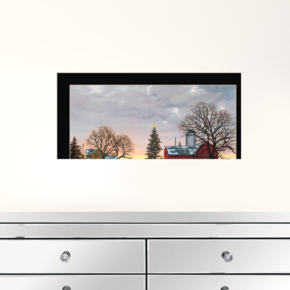 Morning Calls Black Framed Print Wall Art