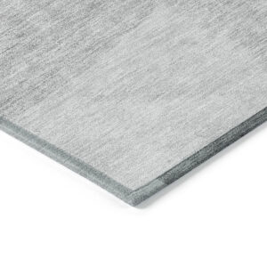 10' X 14' Gray Silver And Ivory Geometric Washable Indoor Outdoor Area Rug