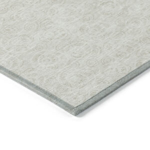 5' X 8' Ivory And Beige Geometric Washable Indoor Outdoor Area Rug