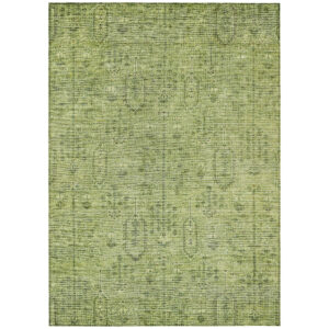 3' X 5' Sage And Artichoke Green Southwestern Washable Indoor Outdoor Area Rug