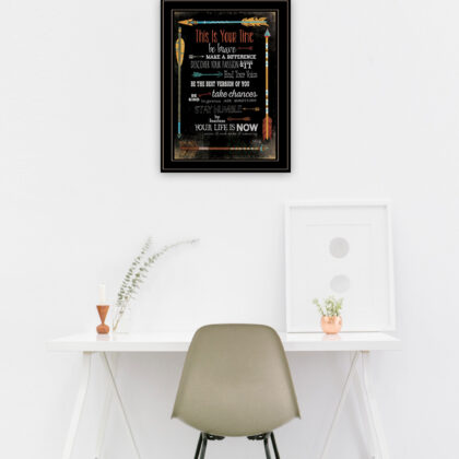 This Is Your Time 2 Black Framed Print Wall Art