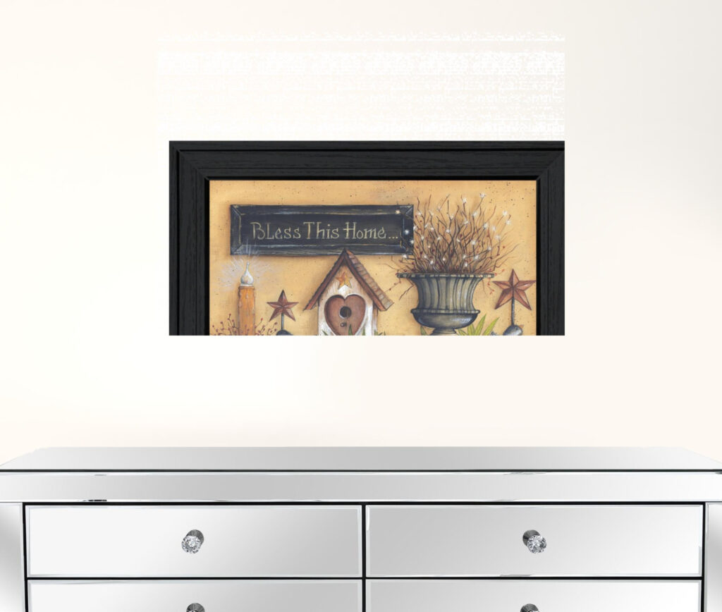 Bless This Home 3 Black Framed Print Wall Art