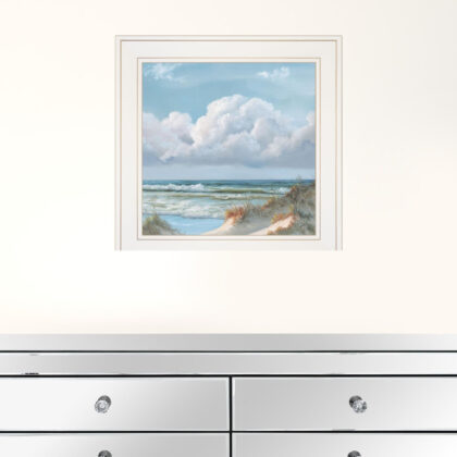 Beautiful Day Triptych III White Framed Print Wall Art