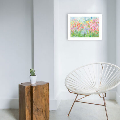 Growing Things No 4 White Framed Print Wall Art