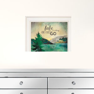 Set Of Two Lake Or Sunshine 1 White Framed Print Wall Art