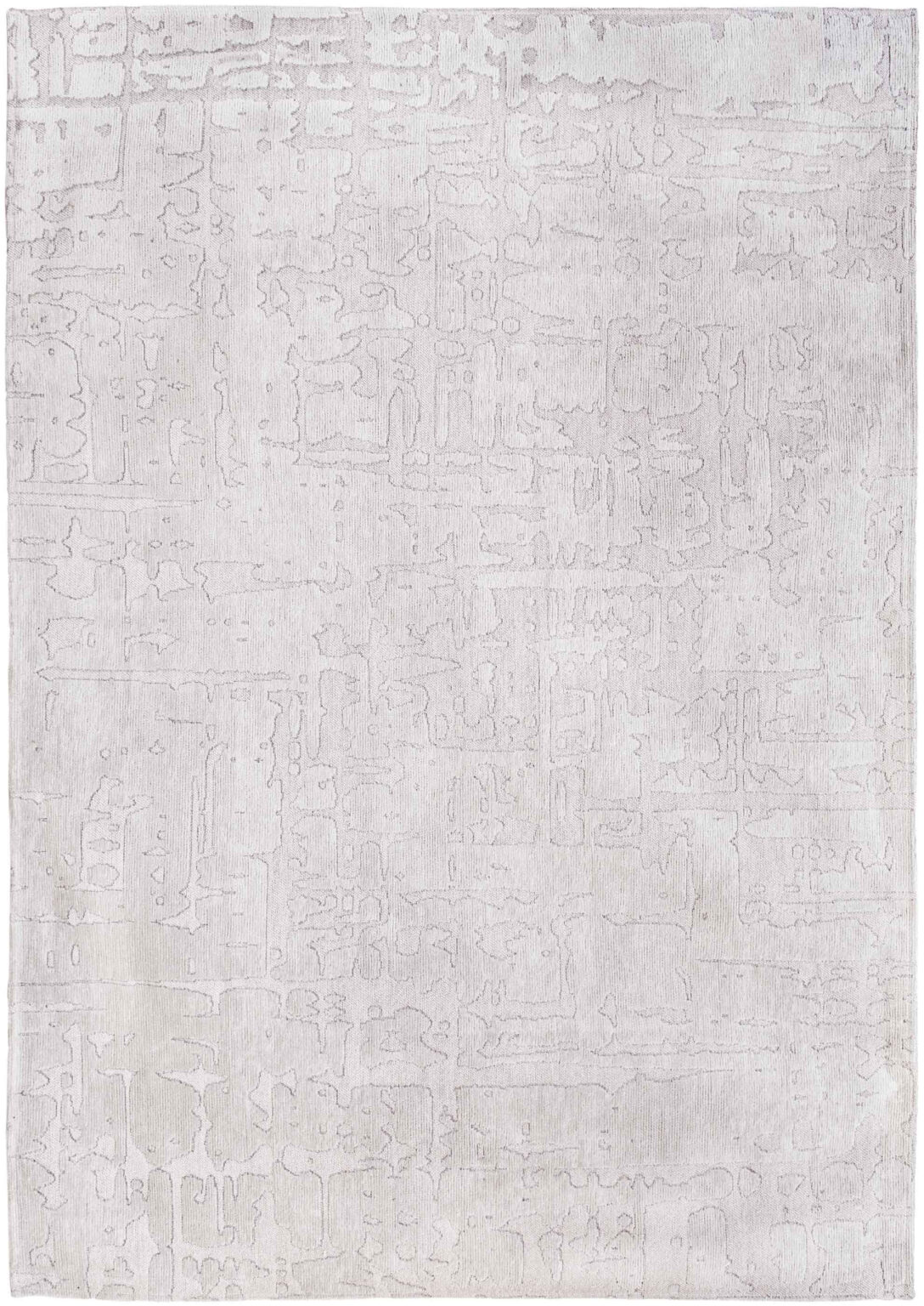 8' x 11' White Abstract Non Skid Area Rug