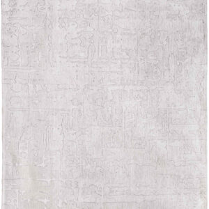 8' x 11' White Abstract Non Skid Area Rug
