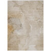 9' X 12' Beige Abstract Washable Non Skid Indoor Outdoor Area Rug