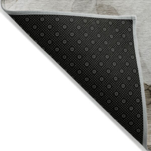 2' X 3' Brown Abstract Washable Non Skid Indoor Outdoor Area Rug