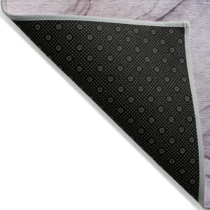 9' X 12' Gray and Purple Abstract Washable Non Skid Indoor Outdoor Area Rug