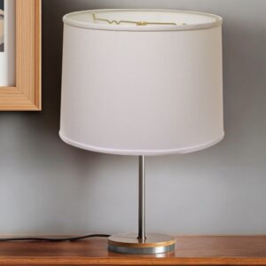 17" White Throwback Drum No Slub Lampshade