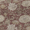 8' Merlot Taupe And Beige Round Floral Washable Indoor Outdoor Area Rug