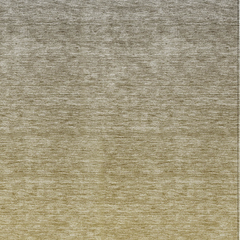3' X 5' Gold Beige And Taupe Ombre Washable Indoor Outdoor Area Rug