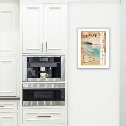 Beach Memories 3 White Framed Print Wall Art