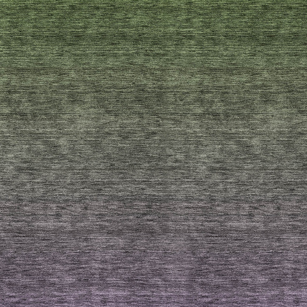 3' X 5' Purple Charcoal And Green Ombre Washable Indoor Outdoor Area Rug