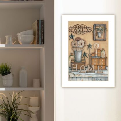 Family 10 White Framed Print Wall Art