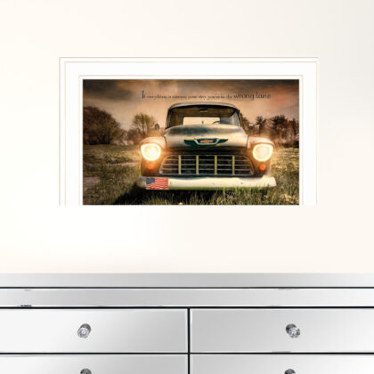 Wrong Lane 1 White Framed Print Wall Art