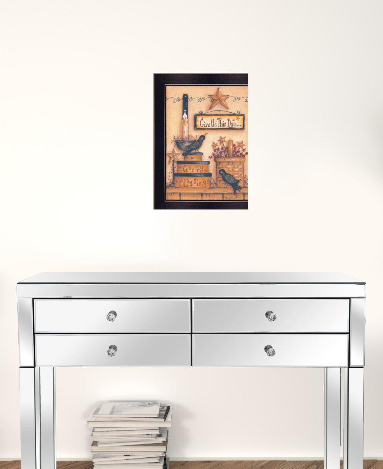 Give Us This Day Black Framed Print Wall Art