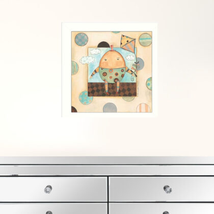 Humpty Dumpty White Framed Print Whimsical Wall Art