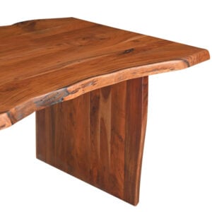 72" Brown Solid Wood Dining Table