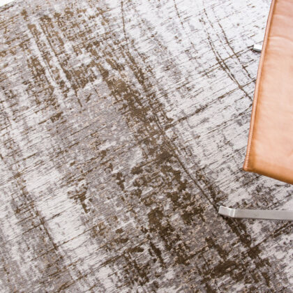 5' x 7' Gray and Beige Abstract Non Skid Area Rug
