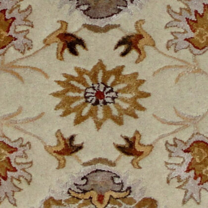 5' x 8' Cream Oriental Hand Tufted Non Skid Area Rug