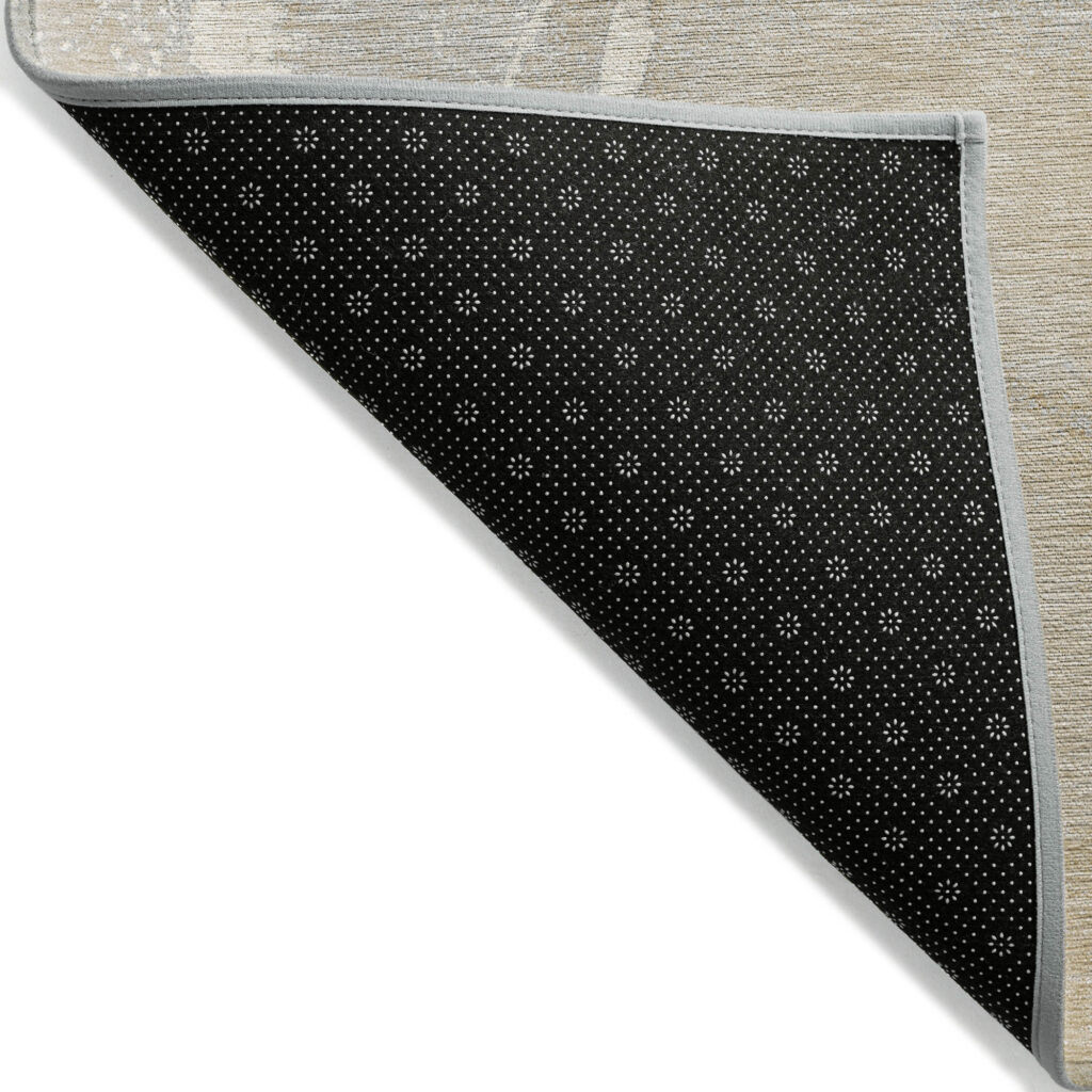 10' X 14' Beige Abstract Washable Non Skid Indoor Outdoor Area Rug