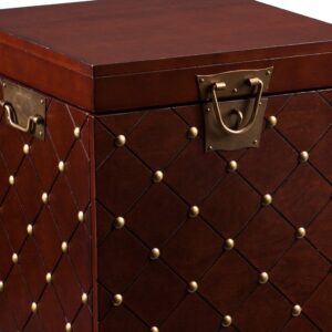 24" Brown Manufactured Wood Square End Table